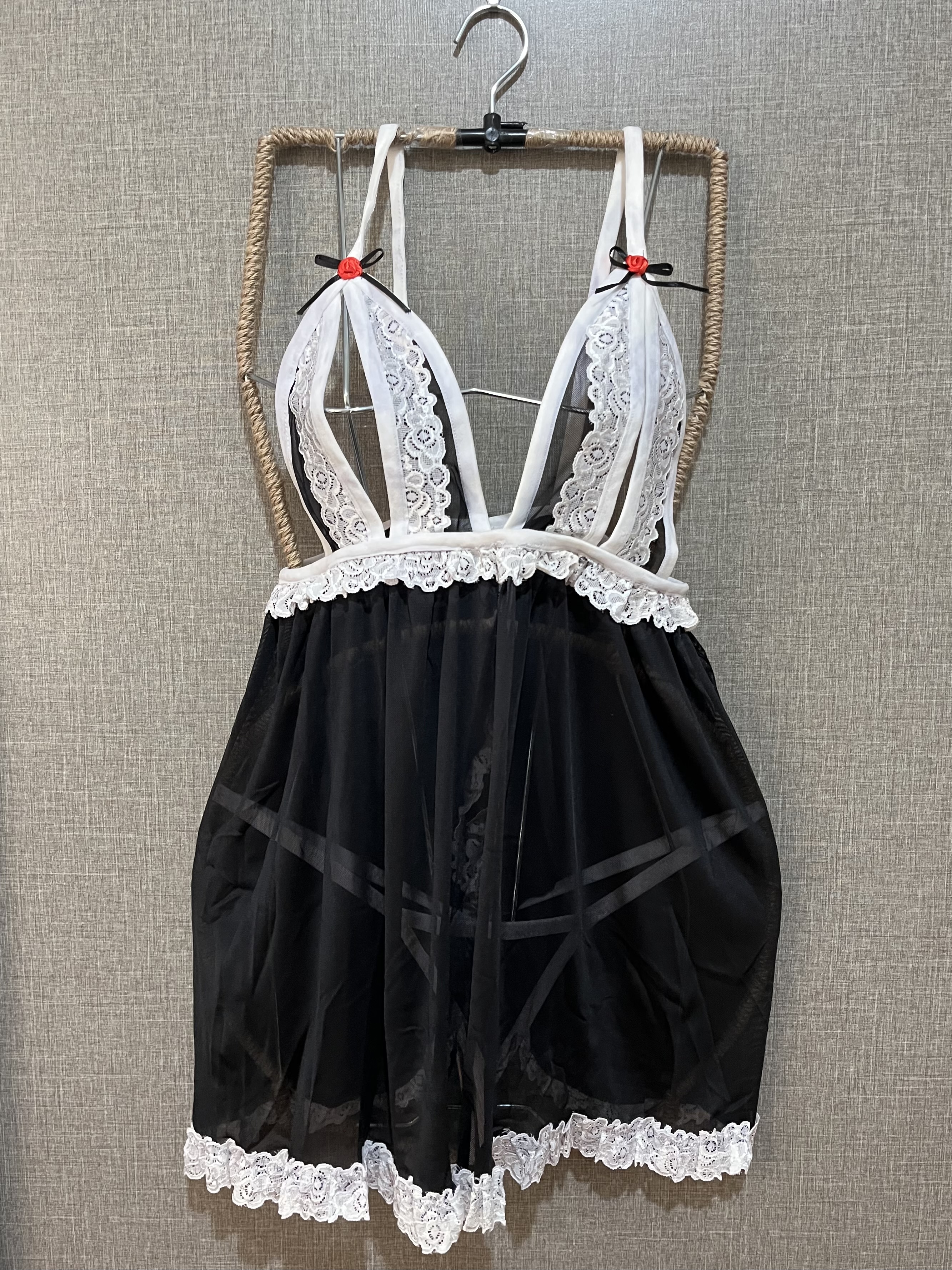 لباس زنانه لباسخواب فانتزی کاستوم خدمتکاری پیشخدمت