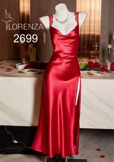 لباسخواب زنانه فانتزی ساتن بلند کد 2699