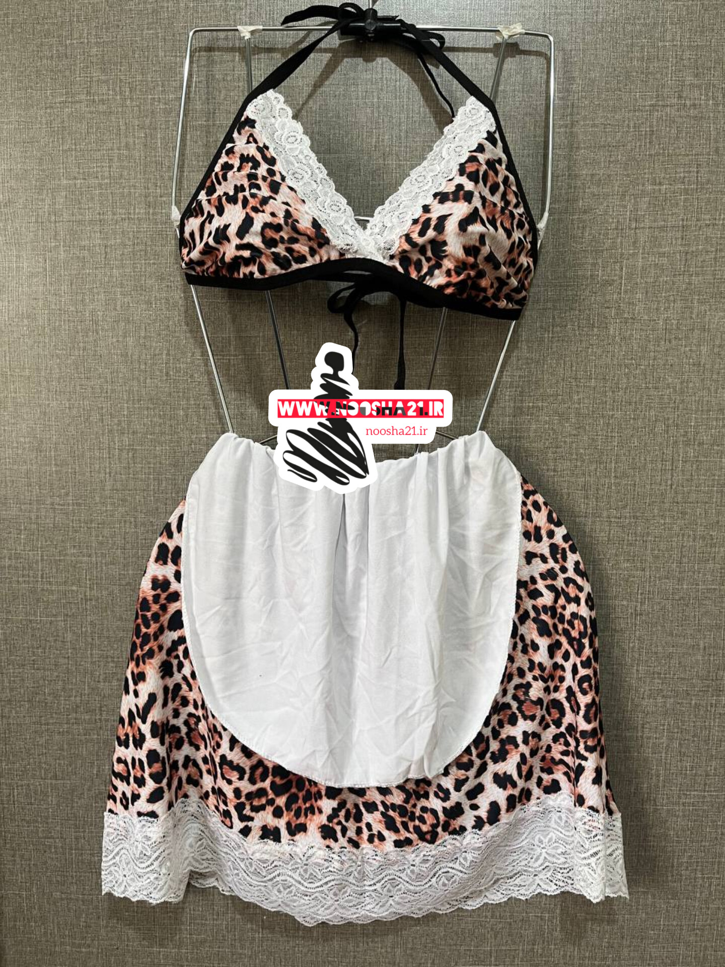 لباسخواب زنانه کاستوم فانتزی خدمتکاری پلنگی کد 4036