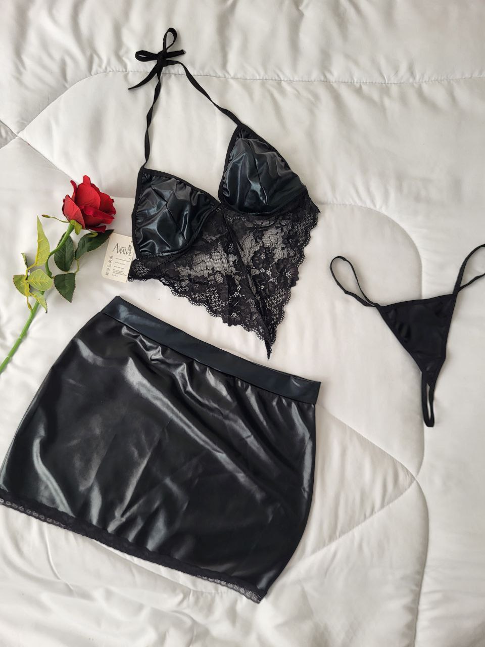 لباس زیر زنانه فانتزی مجلسی نیمتنه دامن کد 7141