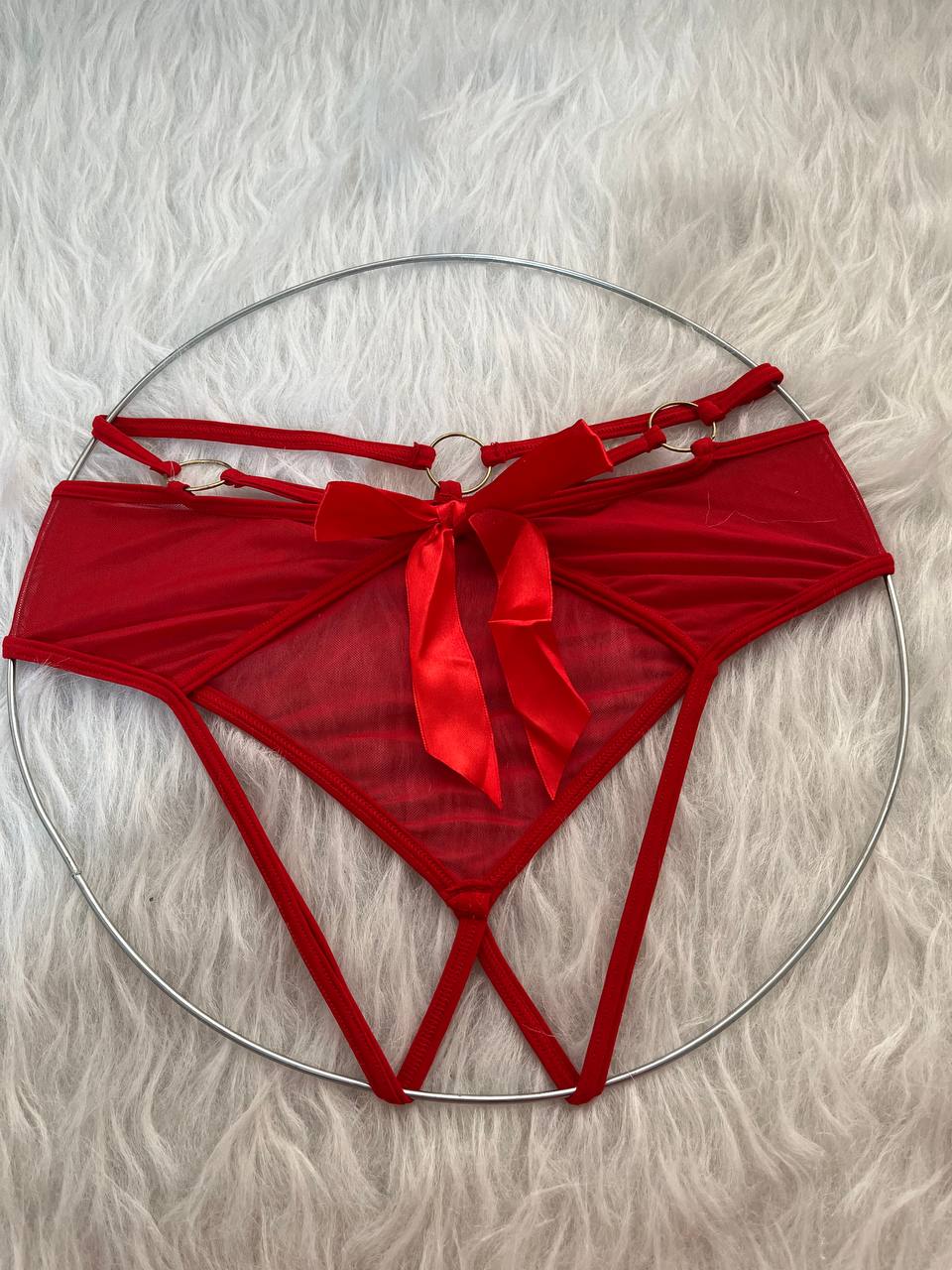 لباس زیر زنانه شورت توری فاقباز حلقه دار