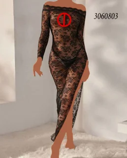 لباس خواب زنانه گیپوری بلند کد 306