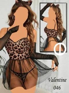 لباس خواب زنانه پلنگی کد 046