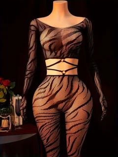 بادی زنانه فانتزی یکسره دستکش دار کد 65918